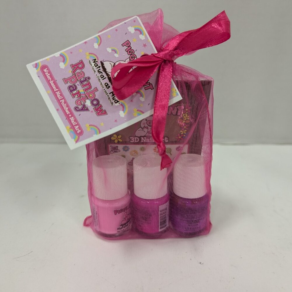 Piggy Paint 100% Non-Toxic Chemical Free Nail Polish Rainbow Party Gift Set